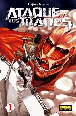Portada del tomo 1 de Ataque a los Titanes, Norma Editorial