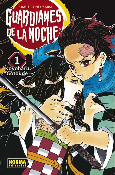 Portada del tomo 1 de Kimetsu no Yaiba, Norma Editorial