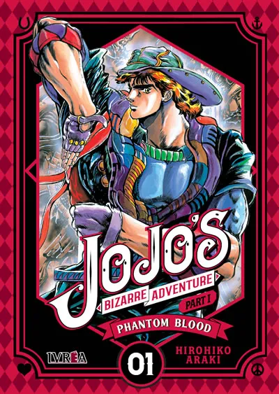 Portada del tomo 1 de JoJo's Bizarre Adventure, Editorial Ivrea