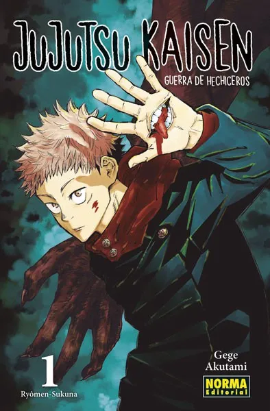 Portada del tomo 1 de Jujutsu Kaisen, Norma Editorial