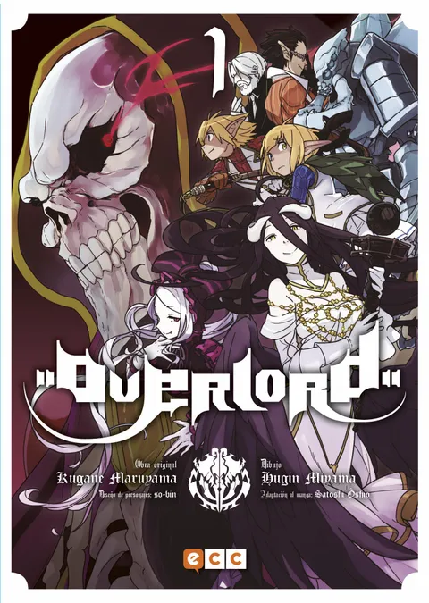 Portada del tomo 1 de Overlord, ECC Ediciones