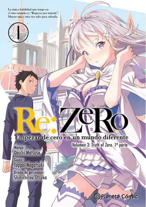 Portada del tomo 1 de Re:Zero, Planeta Cómic